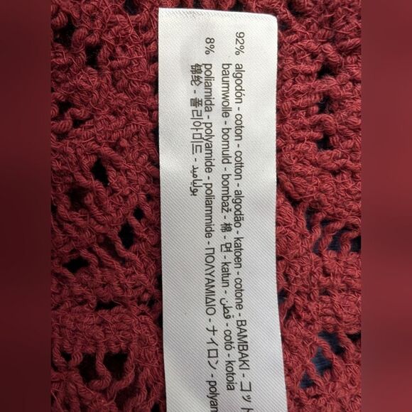 Zara brown cropped crochet top size s - Picture 3 of 4